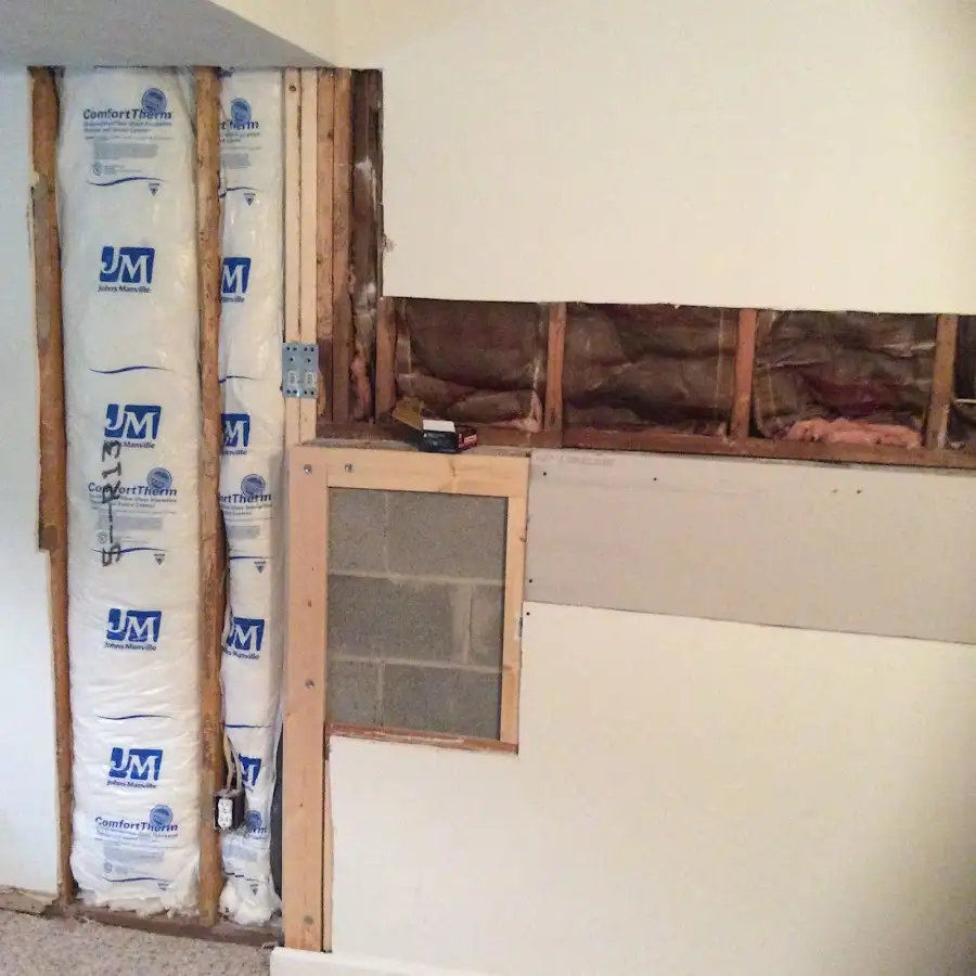 Wall insulation replacement during Contents Cleaning & Restoration in Waukesha